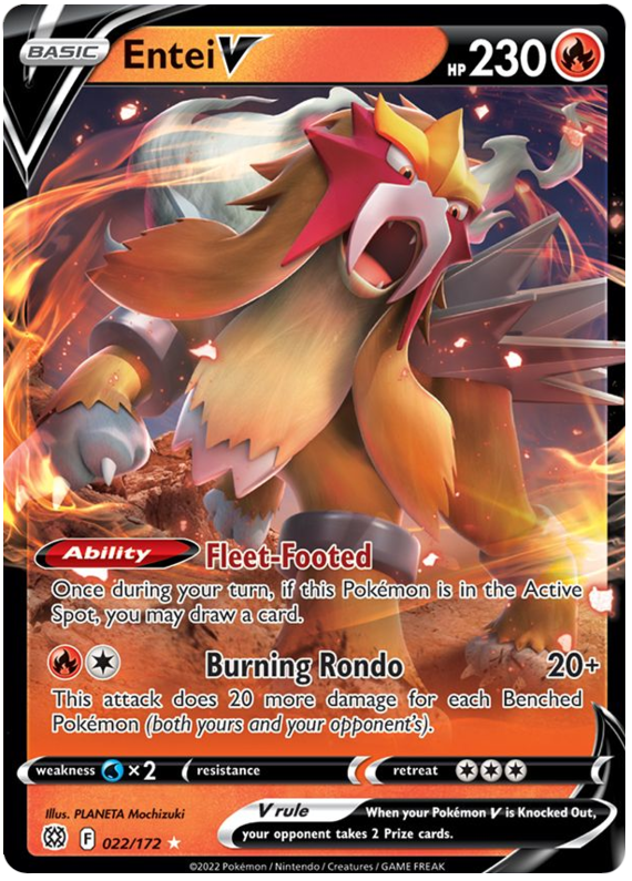 Entei V (022/172) [Sword & Shield: Brilliant Stars] | Gear Gaming Fayetteville