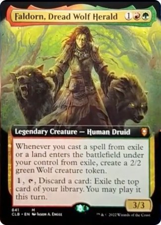 Faldorn, Dread Wolf Herald (Extended Art) [Commander Legends: Battle for Baldur's Gate] | Gear Gaming Fayetteville