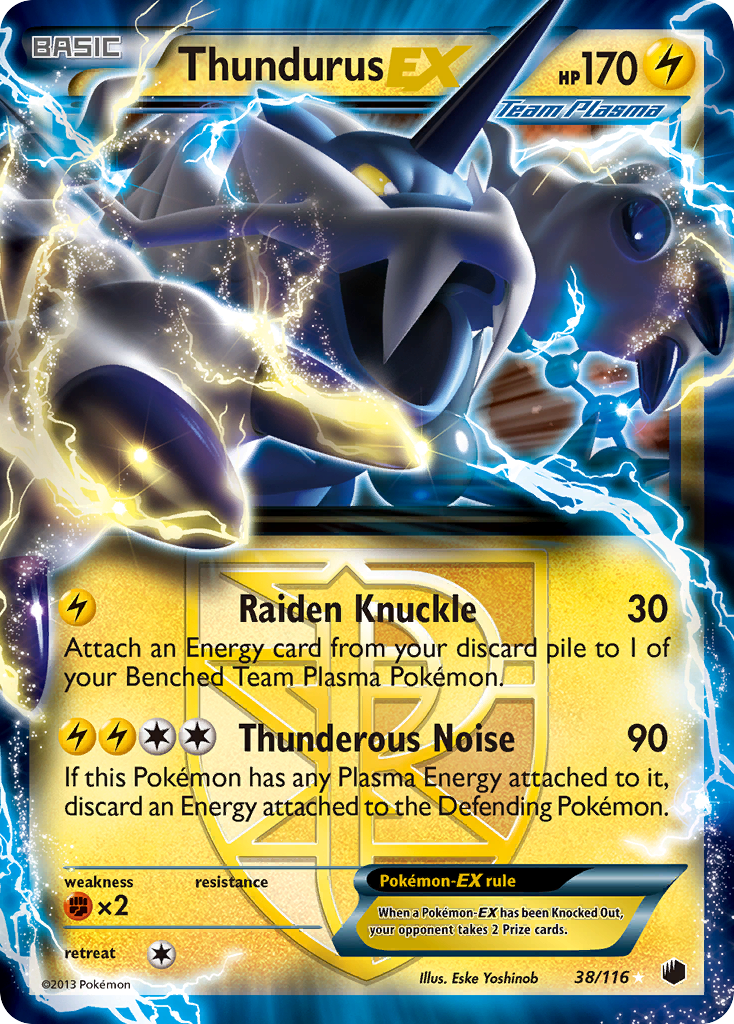 Thundurus EX (38/116) [Black & White: Plasma Freeze] | Gear Gaming Fayetteville