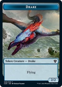 Drake // Insect (018) Double-Sided Token [Commander 2020 Tokens] | Gear Gaming Fayetteville