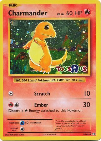 Charmander (9/108) (Toys R Us Promo) [XY: Evolutions] | Gear Gaming Fayetteville