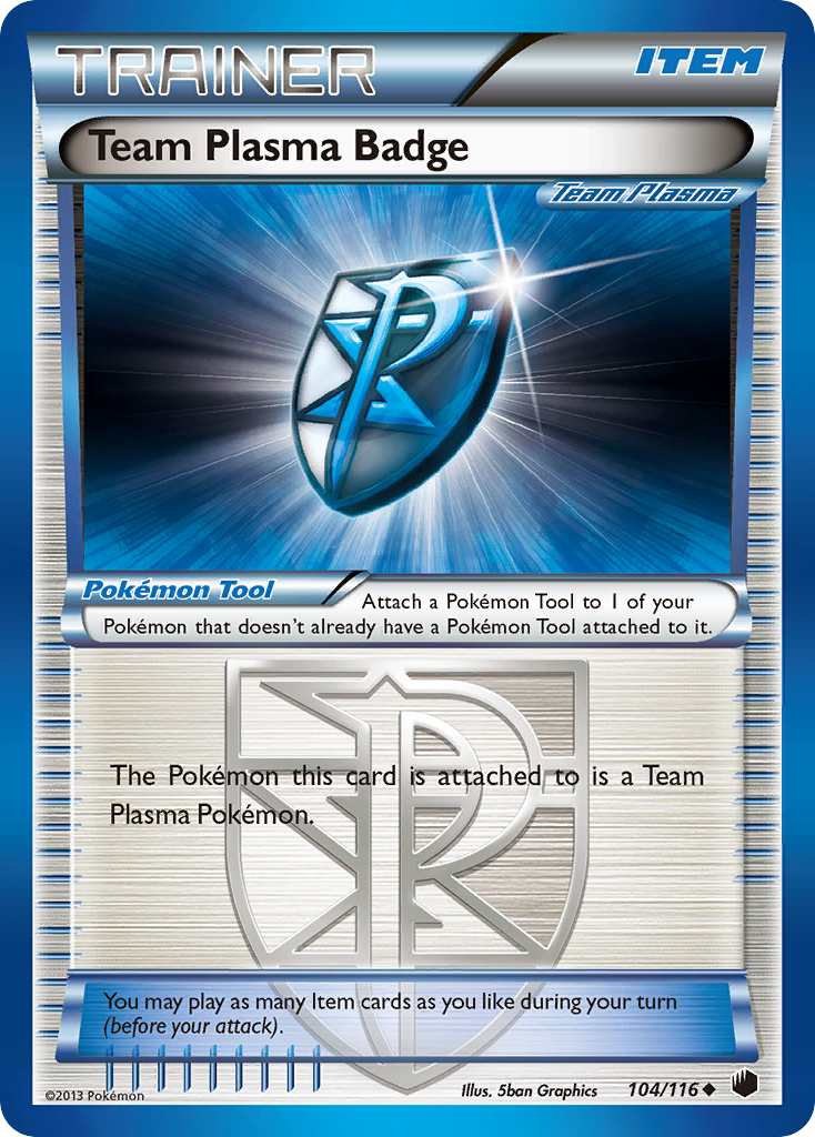 Team Plasma Badge (104/116) [Black & White: Plasma Freeze] | Gear Gaming Fayetteville