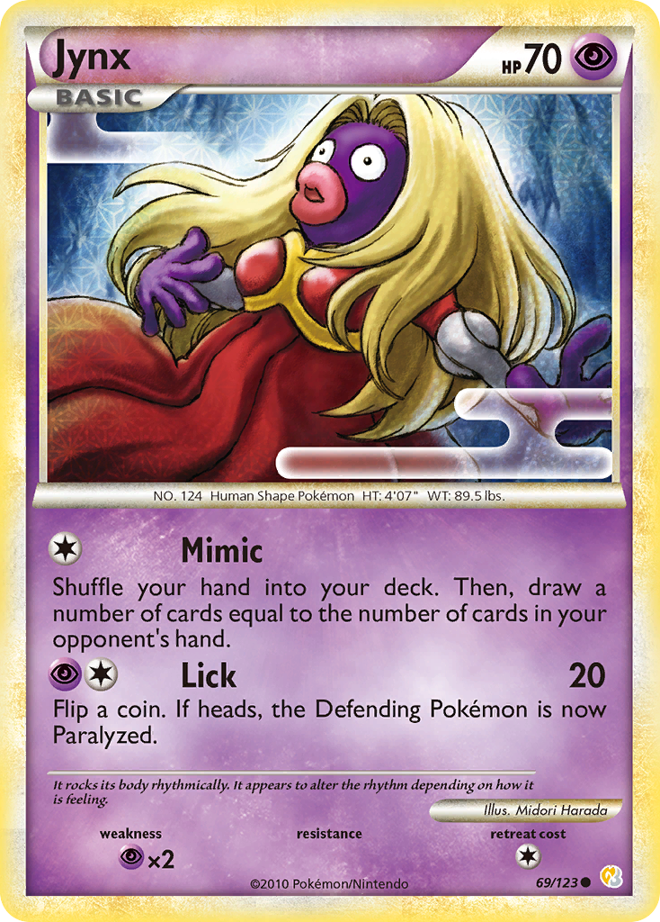 Jynx (69/123) [HeartGold & SoulSilver: Base Set] | Gear Gaming Fayetteville