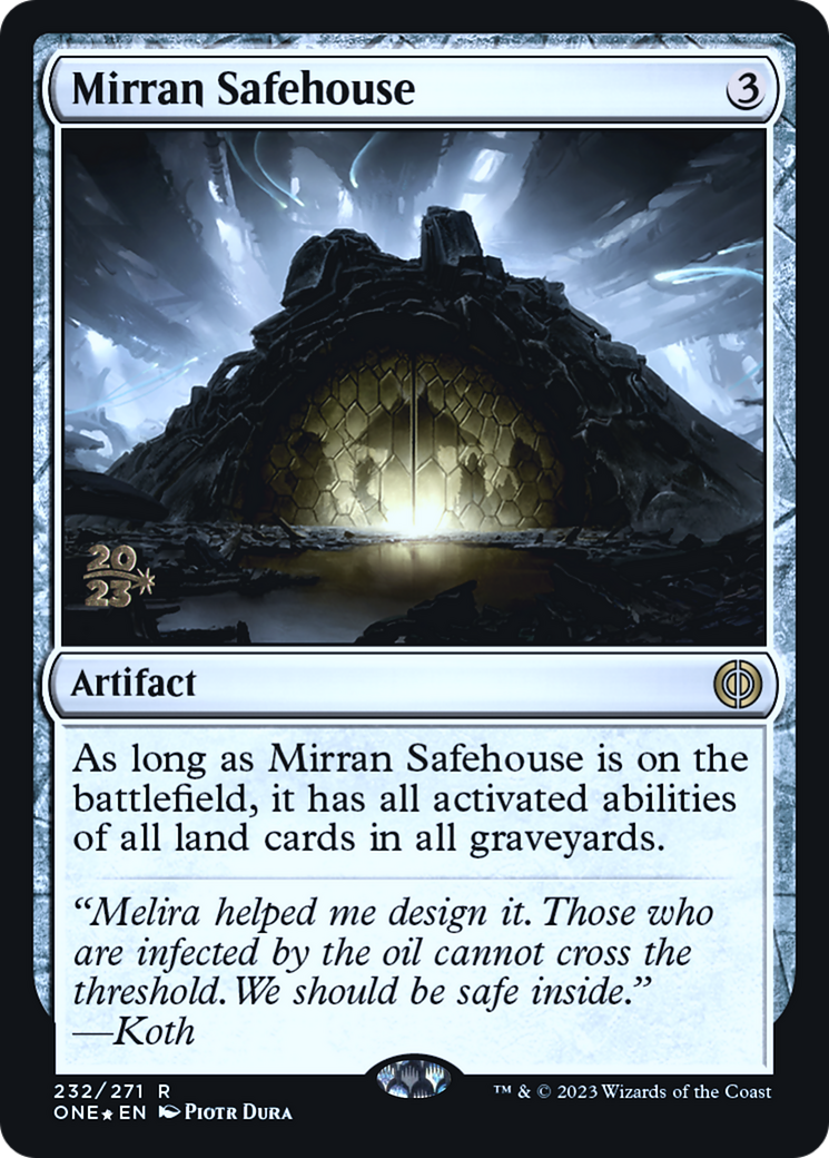 Mirran Safehouse [Phyrexia: All Will Be One Prerelease Promos] | Gear Gaming Fayetteville