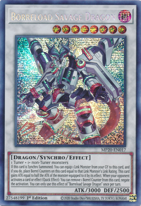 Borreload Savage Dragon [MP20-EN017] Prismatic Secret Rare | Gear Gaming Fayetteville