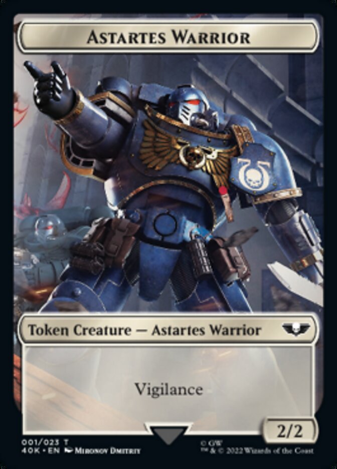 Astartes Warrior // Robot Double-Sided Token (Surge Foil) [Warhammer 40,000 Tokens] | Gear Gaming Fayetteville