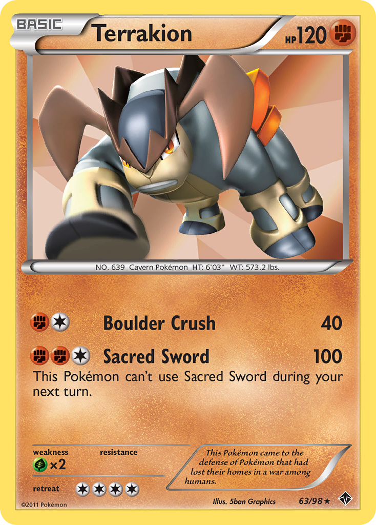 Terrakion (63/98) [Black & White: Emerging Powers] | Gear Gaming Fayetteville