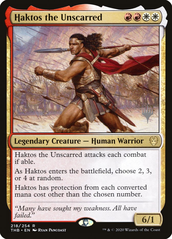 Haktos the Unscarred (Promo Pack) [Theros Beyond Death Promos] | Gear Gaming Fayetteville