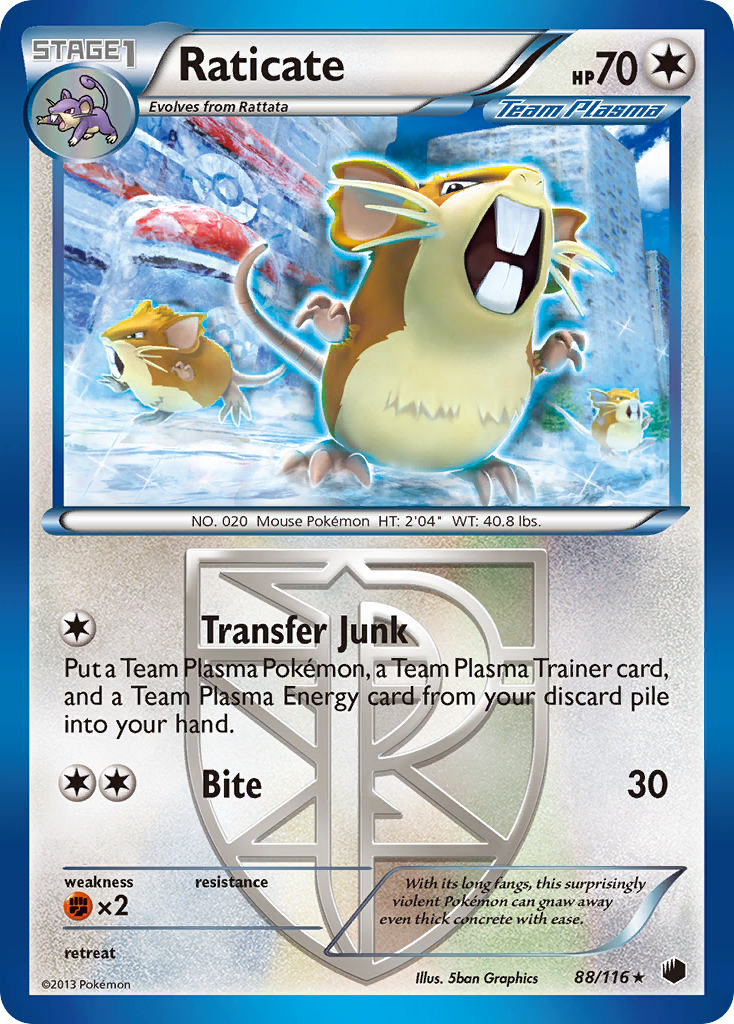 Raticate (88/116) [Black & White: Plasma Freeze] | Gear Gaming Fayetteville