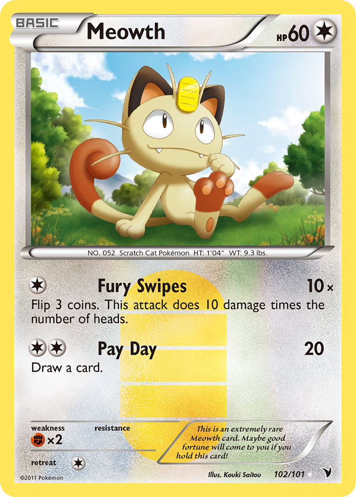 Meowth (102/101) [Black & White: Noble Victories] | Gear Gaming Fayetteville