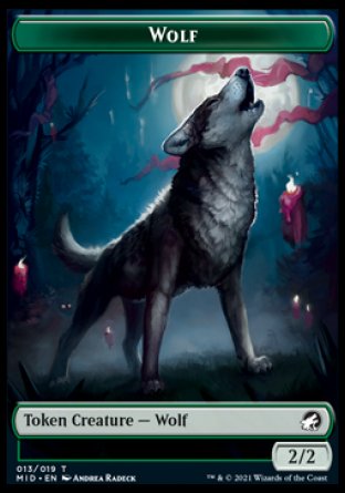 Wolf // Bird Double-Sided Token [Innistrad: Midnight Hunt Tokens] | Gear Gaming Fayetteville