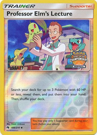 Professor Elm's Lecture (188/214) (Regional Championship Promo Staff) [Sun & Moon: Lost Thunder] | Gear Gaming Fayetteville