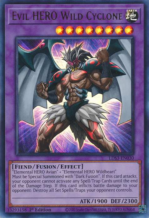 Evil HERO Wild Cyclone [LDS3-EN030] Ultra Rare | Gear Gaming Fayetteville