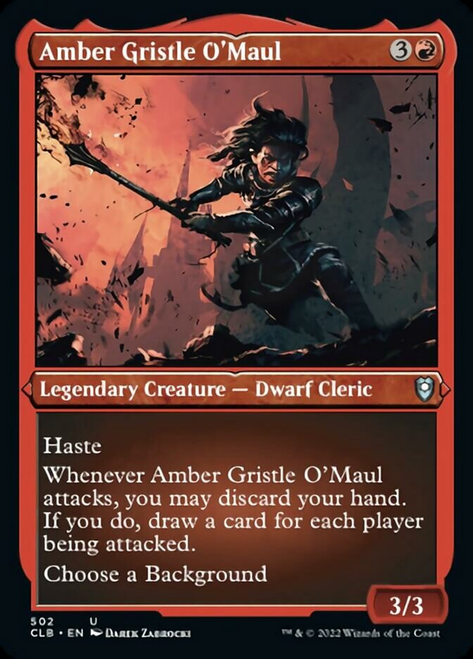 Amber Gristle O'Maul (Foil Etched) [Commander Legends: Battle for Baldur's Gate] | Gear Gaming Fayetteville