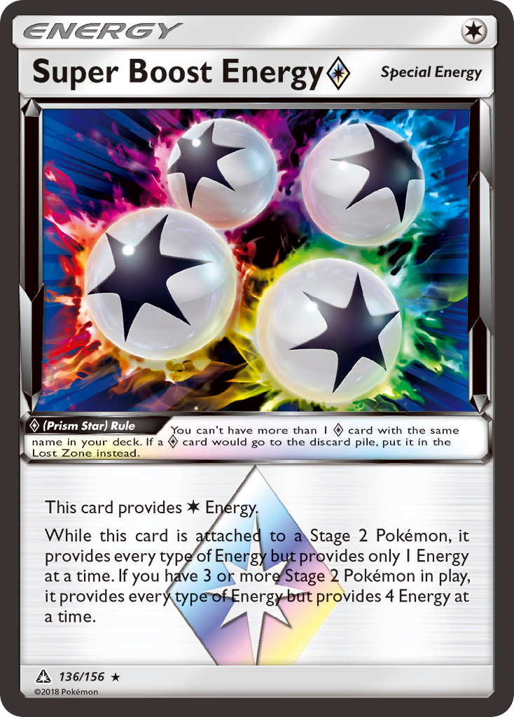 Super Boost Energy (136/156) (Prism Star) [Sun & Moon: Ultra Prism] | Gear Gaming Fayetteville