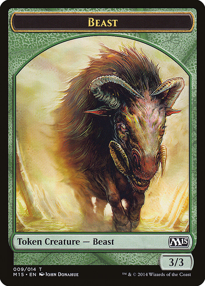 Beast Token (009/014) [Magic 2015 Tokens] | Gear Gaming Fayetteville