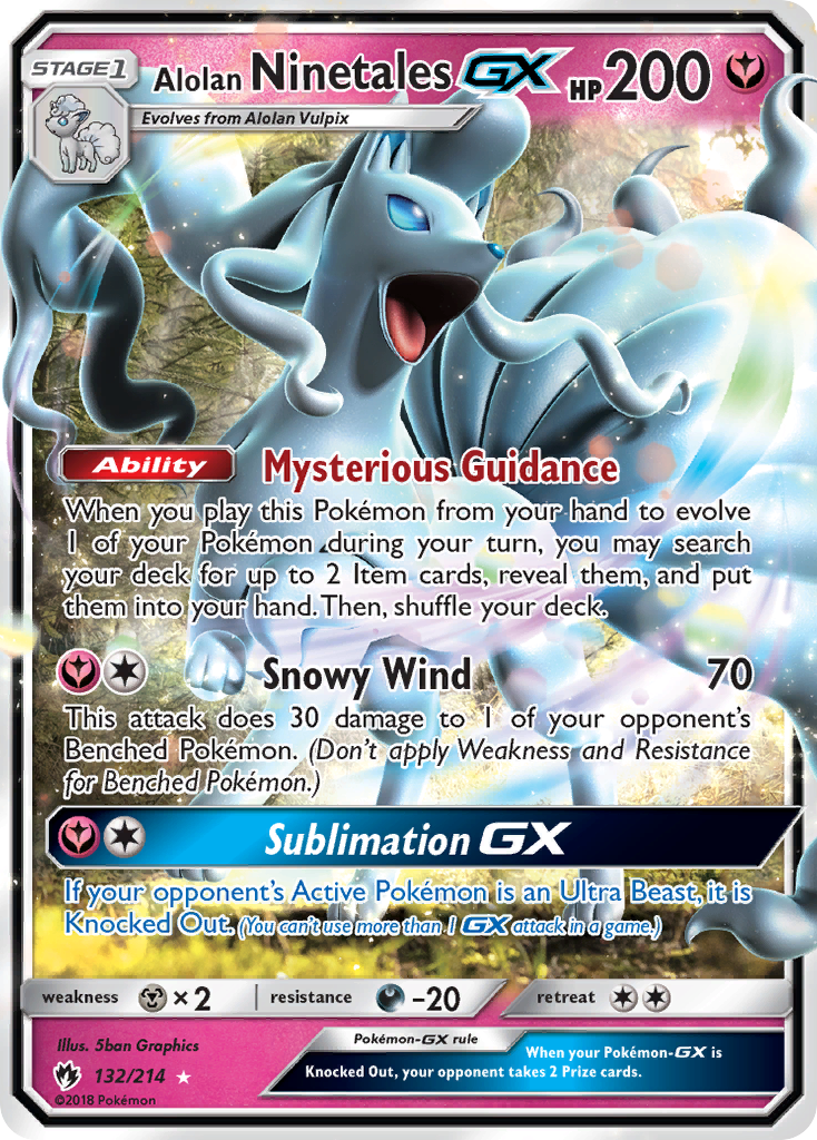 Alolan Ninetales GX (132/214) [Sun & Moon: Lost Thunder] | Gear Gaming Fayetteville