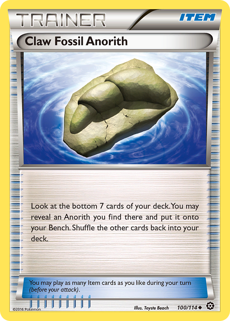 Claw Fossil Anorith (100/114) [XY: Steam Siege] | Gear Gaming Fayetteville