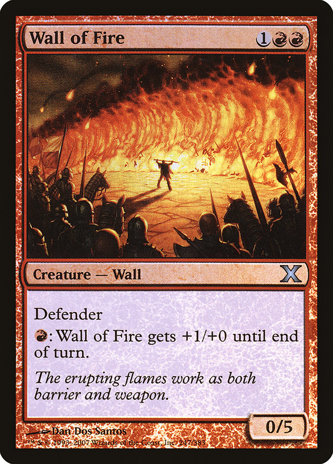 Wall of Fire (Premium Foil) [Tenth Edition] | Gear Gaming Fayetteville