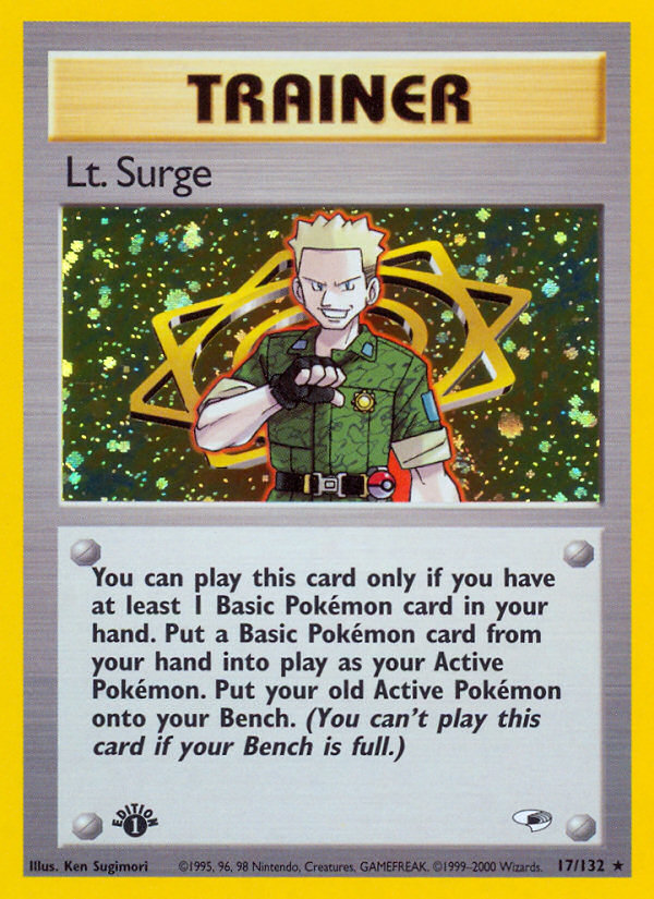 Lt. Surge (17/132) [Gym Heroes 1st Edition] | Gear Gaming Fayetteville