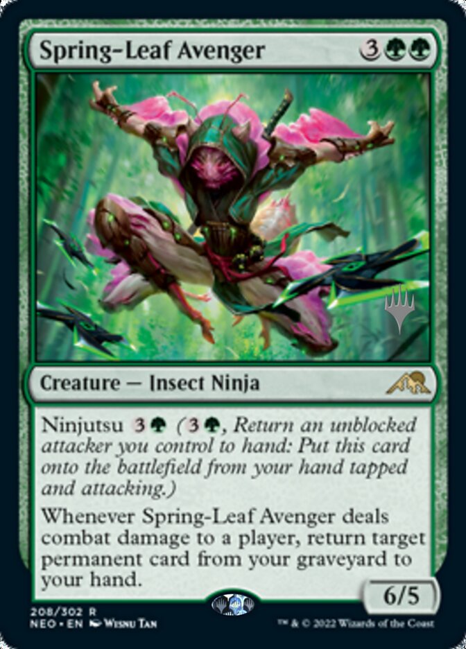 Spring-Leaf Avenger (Promo Pack) [Kamigawa: Neon Dynasty Promos] | Gear Gaming Fayetteville