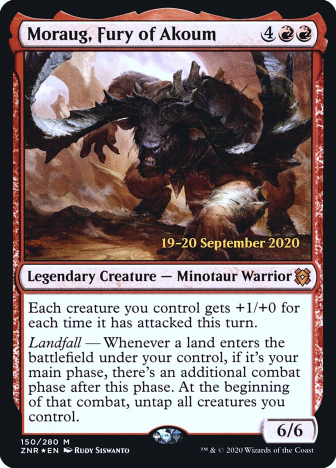 Moraug, Fury of Akoum [Zendikar Rising Prerelease Promos] | Gear Gaming Fayetteville