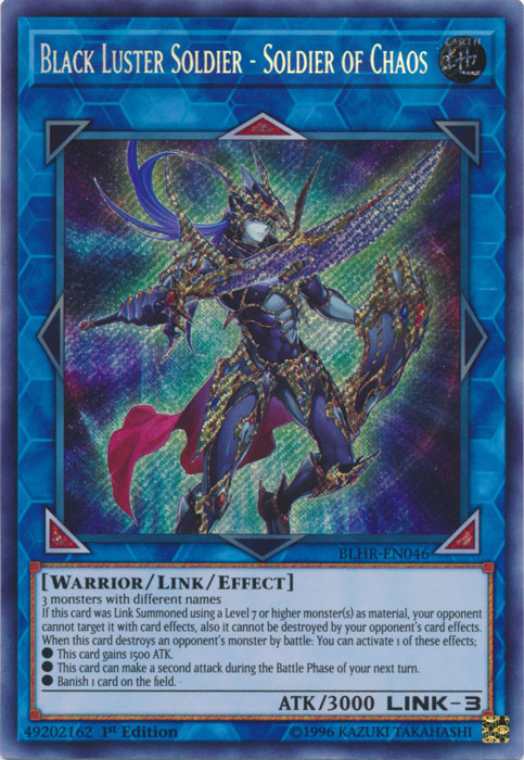 Black Luster Soldier - Soldier of Chaos [BLHR-EN046] Secret Rare | Gear Gaming Fayetteville