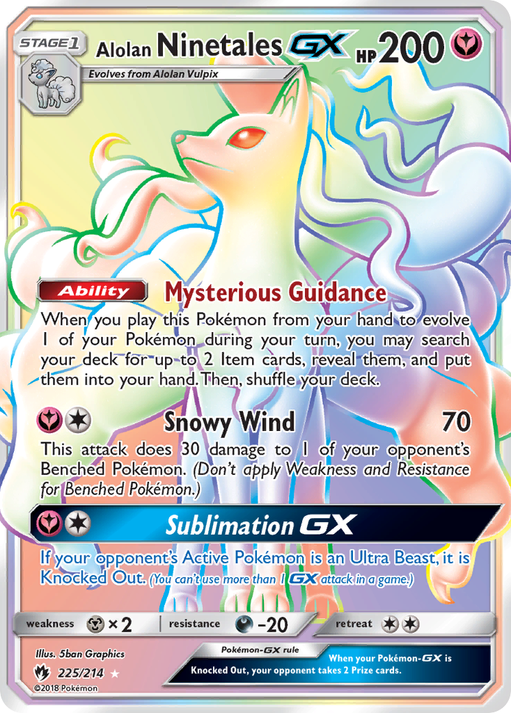 Alolan Ninetales GX (225/214) [Sun & Moon: Lost Thunder] | Gear Gaming Fayetteville