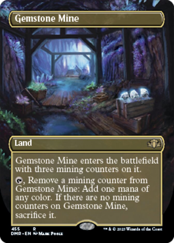 Gemstone Mine (Borderless Alternate Art) [Dominaria Remastered] | Gear Gaming Fayetteville