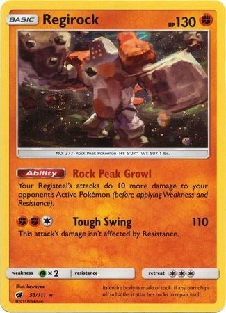 Regirock (53/111) (Cosmos Holo) [Sun & Moon: Crimson Invasion] | Gear Gaming Fayetteville