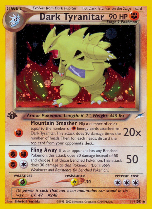 Dark Tyranitar (11/105) [Neo Destiny 1st Edition] | Gear Gaming Fayetteville