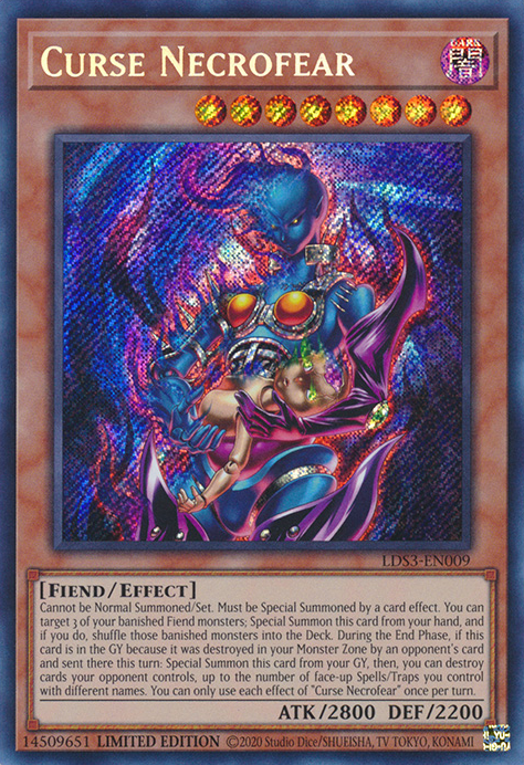 Curse Necrofear [LDS3-EN009] Secret Rare | Gear Gaming Fayetteville