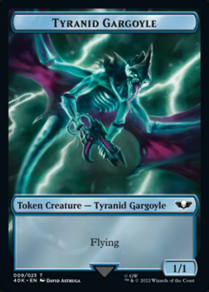 Tyranid (017) // Tyranid Gargoyle Double-Sided Token (Surge Foil) [Warhammer 40,000 Tokens] | Gear Gaming Fayetteville