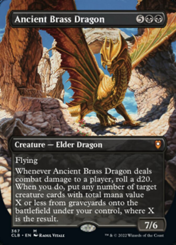 Ancient Brass Dragon (Borderless Alternate Art) [Commander Legends: Battle for Baldur's Gate] | Gear Gaming Fayetteville