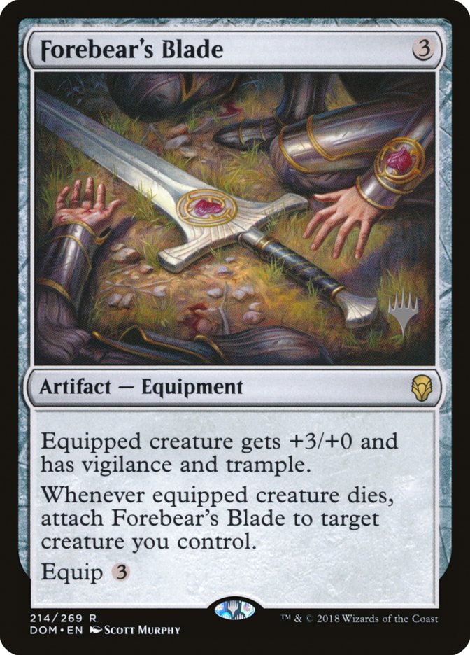 Forebear's Blade (Promo Pack) [Dominaria Promos] | Gear Gaming Fayetteville