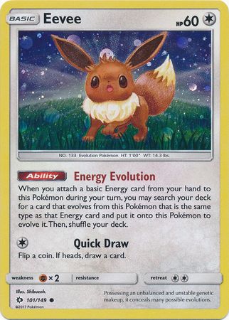 Eevee (101/149) (Cosmos Holo) [Sun & Moon: Base Set] | Gear Gaming Fayetteville