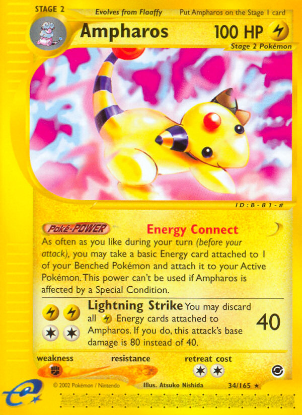 Ampharos (34/165) [Expedition: Base Set] | Gear Gaming Fayetteville