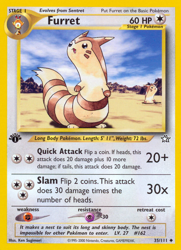 Furret (35/111) [Neo Genesis 1st Edition] | Gear Gaming Fayetteville