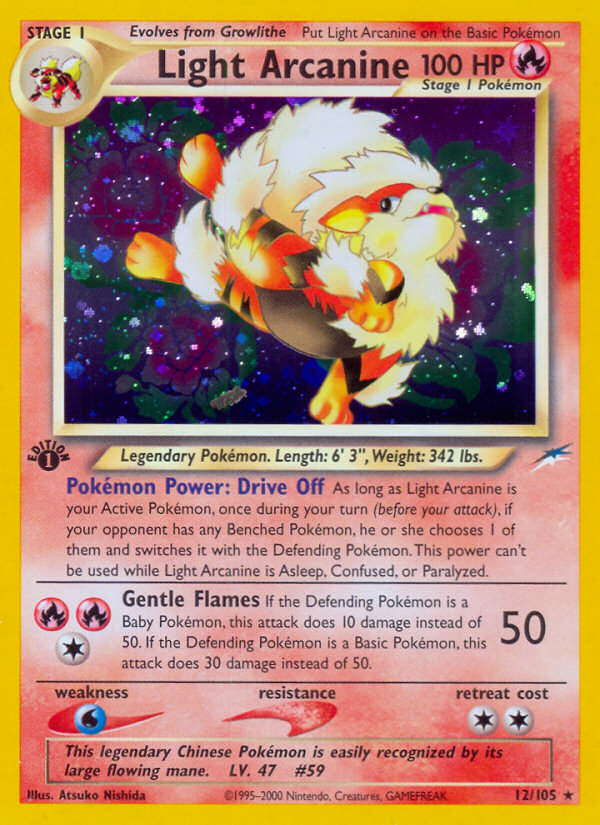 Light Arcanine (12/105) [Neo Destiny 1st Edition] | Gear Gaming Fayetteville