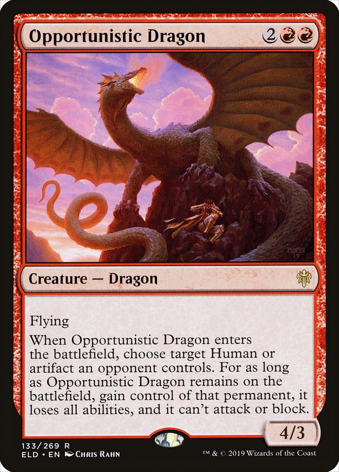 Opportunistic Dragon [Throne of Eldraine] | Gear Gaming Fayetteville