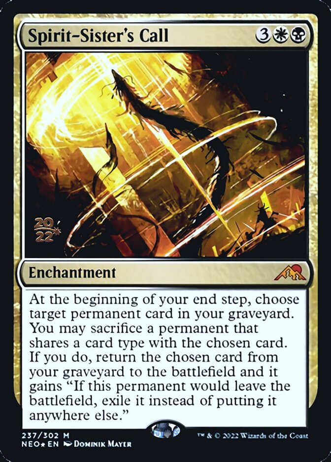 Spirit-Sister's Call [Kamigawa: Neon Dynasty Prerelease Promos] | Gear Gaming Fayetteville