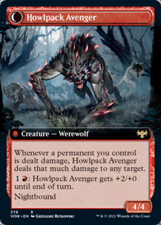 Ill-Tempered Loner // Howlpack Avenger (Extended Art) [Innistrad: Crimson Vow] | Gear Gaming Fayetteville