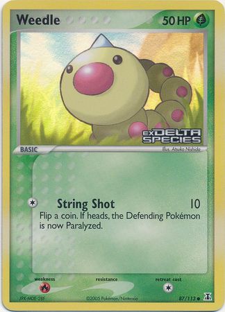 Weedle (87/113) (Stamped) [EX: Delta Species] | Gear Gaming Fayetteville