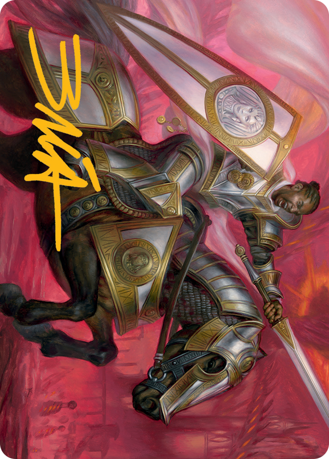 Sigiled Sentinel Art Card (Gold-Stamped Signature) [March of the Machine Art Series] | Gear Gaming Fayetteville