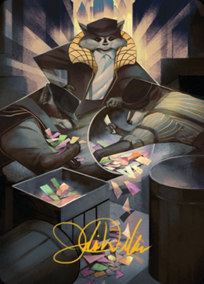 Masked Bandits Art Card (Gold-Stamped Signature) [Streets of New Capenna Art Series] | Gear Gaming Fayetteville