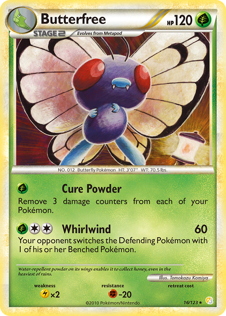 Butterfree (16/123) [HeartGold & SoulSilver: Base Set] | Gear Gaming Fayetteville