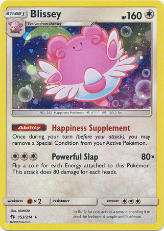 Blissey (153/214) (Cosmos Holo) [Sun & Moon: Lost Thunder] | Gear Gaming Fayetteville