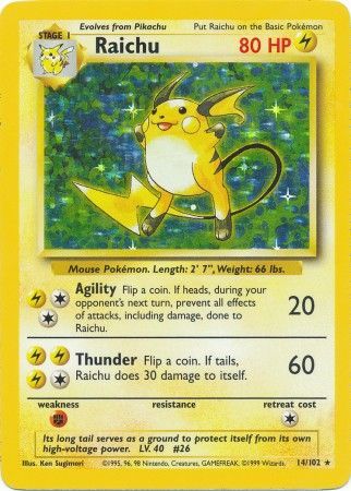 Raichu (14/102) [Base Set Unlimited] | Gear Gaming Fayetteville