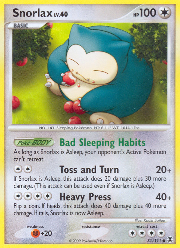 Snorlax (81/111) [Platinum: Rising Rivals] | Gear Gaming Fayetteville