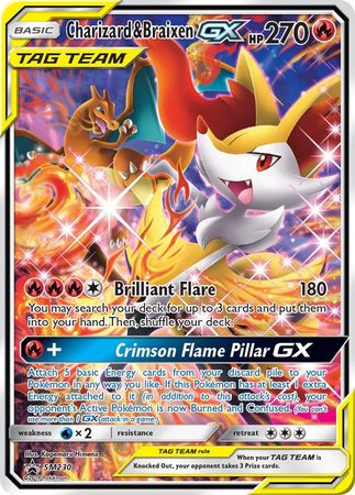 Charizard & Braixen GX (SM230) (Jumbo Card) [Sun & Moon: Black Star Promos] | Gear Gaming Fayetteville